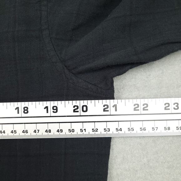 Rowan Men's Bray Short Sleeve Plaid Button-Up Shirt Sz Small Black Casual Preppy - Picture 9 of 11